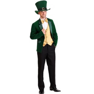 HalloweenCostumes.com Men's Gold and Green Leprechaun Costume - 1 of 3