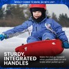 Snow Joe Plastic Snow Sled, Durable 48 Inch Sledding Toboggan Board with Handles and Rope for Winter Sports and Recreation, Red - 4 of 4