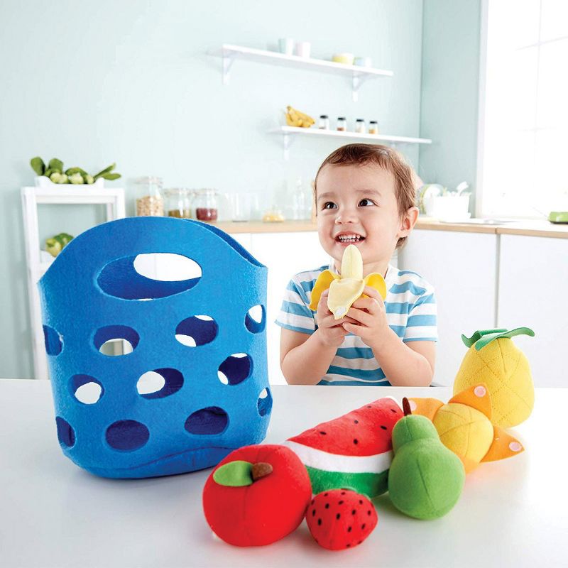Hape Toddler Felt Fruit & Bread Baskets - Set of 2, 3 of 6
