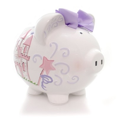 Bank 7.75" Fancy Fairy Castle Piggy Bank Crown Money Saver  -  Decorative Banks