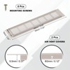 Unique Bargains Aluminum Alloy Cabinet Wardrobe Shoe Closet Rectangle Louvered Ventilation Grilles 2 Pcs - 2 of 4