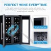 Newair 24 Bottle Wine Cooler Refrigerator, French Door Dual Temperature Zones, Freestanding Wine Fridge with Stainless Steel & Double-Layer Tempered G - 3 of 4