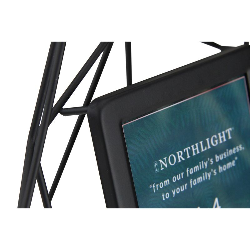 Northlight 8" Contemporary Hexagonal 4" x 4" Photo Picture Frame - Black, 5 of 7