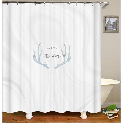 Forest Mr Deer Shower Curtains for Bathroom Waterproof Fabric Bath Curtain Durable Soft Stylish Bathroom Decor 72x72 Inch