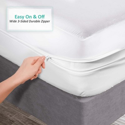 thumbnail image 2 of Sweet Home Collection Waterproof Mattress Encasement Zippered Bed Bug Protector Cotton Terry 2 of 4