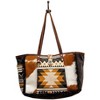 Western Canvas Tote Bag with Upcycled Leather, Handcrafted Weekender Bag for Women, Durable and Stylish - 4 of 4