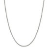 Black Bow Jewelry 3mm, Sterling Silver, Hollow Bead Chain Necklace - 3 of 4