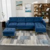 110" L-Shape Sectional Sofa Convertible Couch with Ottoman Versatile Configuration for Living Room, Apartment, Office-- Frevyn - 2 of 4