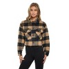 Women's Plaid Shirt Shacket Lined Coat - S.E.B. By SEBBY - 3 of 4