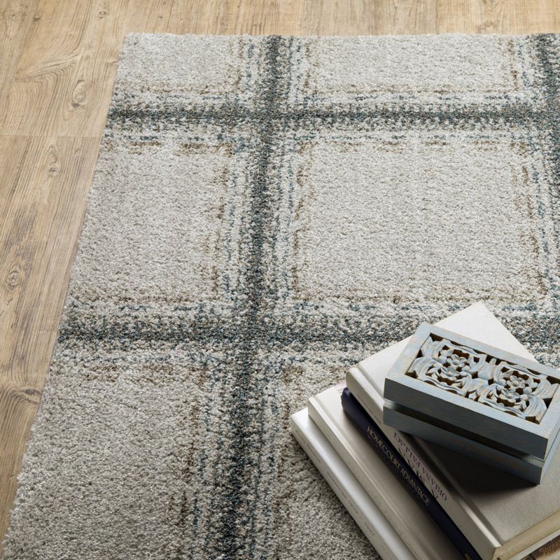 Atwood Casual Geometric Indoor Area Rug Gray/Teal - Captiv8e Designs, 5 of 8