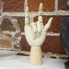 Juvale Wooden Hand Model, 7" Art Mannequin Figure with Posable Fingers for Drawing, Art Supplies - 2 of 4