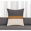 20" X 20" Brown Striped Cotton Zippered Pillow - 2 of 4
