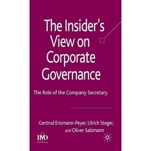 The Insider's View on Corporate Governance - (Finance and Capital Markets) by  G Erismann-Peyer & U Steger & O Salzmann (Hardcover) - 1 of 1