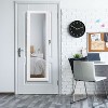 Yukimo Wall Mounted Lockable Mirror Jewelry Cabinet with LED Light, Full-Length Storage Armoire with Adjustable Height Installation - 3 of 4