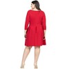 Plus Size Perfect Fit and Flare Pocket Dress - 24seven Comfort Apparel™ - 3 of 4