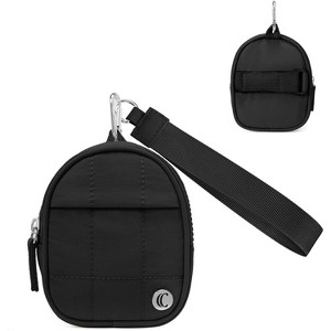 CLUCI Mini Backpack Keychain Wallet Small Change Quilted Coin Purse Cute Puffer Wristlet Pouch with 3 RFID Card Slots - 1 of 3