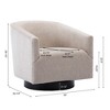 Grungis Accent Chair with Wood Base,Modern Swivel Chair for Bedroom,Reading Room,No Assembly Required - 2 of 4