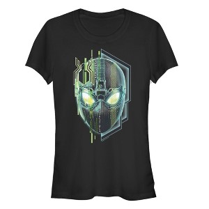 Juniors Womens Marvel Spider-Man: Far From Home Techy Mask T-Shirt - 1 of 3