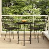 vidaXL Bistro Set Outdoor Patio Balcony Table and Chairs Rattan Look 3 Piece - Black - 2 of 4