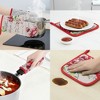 REGALWOVEN Sets 2 Pcs Heat Resistant Kitchen Oven Mitts and Pot Holders for Baking - 4 of 4