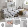 Okak Luxury 119" L-Shaped Oversized Sectional Sofa 5 Seat with Chaise&2 Pillows,Cloud Chenille Couch for Living Room,Apartment,Office, Light Gray - 2 of 4