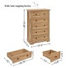 47" Wood Storage Cabinet with 6 Drawers, Modern Farmhouse Bedroom Chest of Drawers with Anti-Tip Kit Dresser for or Living Room – Cuddlewood - 4 of 4