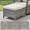 Buenhomino Outdoor Patio Furniture Sets, All-Weather PE Wicker Seating with Swivel Chairs, Sofas, Ottomans & Tables for Garden, Deck & Porch - 4 of 4
