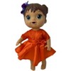 Doll Clothes Superstore Handmade Orange Party Dress Fits 12 Inch Baby Alive Dolls - 3 of 4