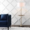 JONATHAN Y 59" Metal/Wood Luce Floor Lamp (Includes LED Light Bulb) Black: Modern Standing Lamp with Push Button Foot Switch - image 2 of 4