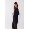 JENNIE LIU Women's 100% Pure Cashmere Long Sleeve Ribbed Tunic Sweater - 4 of 4
