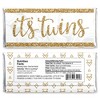 Big Dot of Happiness It's Twins - Candy Bar Wrapper Gold Twins Baby Shower Favors - Set of 24 - 2 of 4