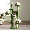 53 inch Cat Tower for Indoor Cats, Cat House with Padded Platform Bed, Toy Balls, Large Cozy Condo - 3 of 4