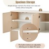 Minimalist Style 60"L Large Storage Space Sideboard with 4 Doors and Rebound Device(White) - 4 of 4