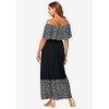 Jessica London Women's Plus Size Off-The-Shoulder Maxi Dress - 3 of 4