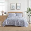 Laura Ashley Leona Flower Bright Red Twin Quilt Set - 2 of 4