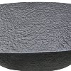 The Urban Port 36" Coffee Table Handcrafted Hammered Design Matte Black Sculptural Aluminum Frame Black - 4 of 4