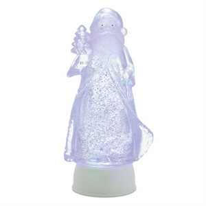 LED Snow Globe with Santa and Continuous Glitter – 10"H by Melrose - 1 of 3
