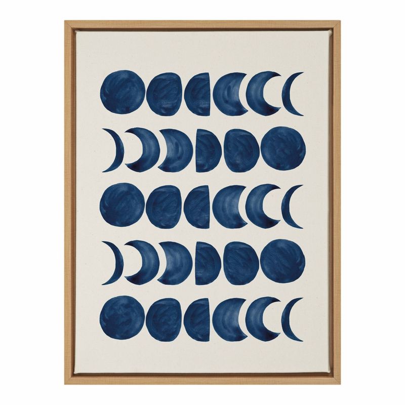 18&#34; x 24&#34; Sylvie Moon Phases Framed Canvas Wall Art by Teju Reval Natural - Kate and Laurel, 1 of 9