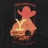Yellowstone Wear The Brand Sunset Sihouette Adult T-Shirt Black - 2 of 4