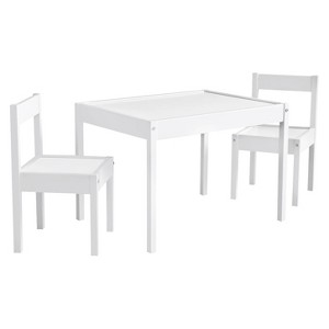 Tahoe 3pc Kiddy Table And Chair Set White - Baby Relax