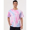 Lars Amadeus Men's Summer Tie-Dye Design Tee Short Sleeves Hip Hop Printed T-Shirt - 3 of 4