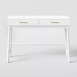 Oslari Wood Writing Desk with Drawers White - Opalhouse™