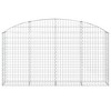 vidaXL Galvanized Iron Arched Gabion Basket, Decorative and Sound-Insulating Garden Barrier with Durable Construction and Wide Application, Silver - 3 of 4