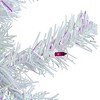 Northlight Pre-Lit Medium Rockport White Pine Artificial Christmas Tree - 3' - Purple Lights - 2 of 4