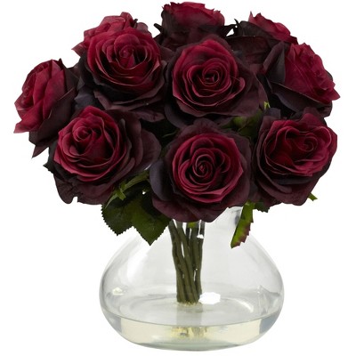 Eternal Blossom 18" Rose Tabletop Arrangement in Decorative Vase
