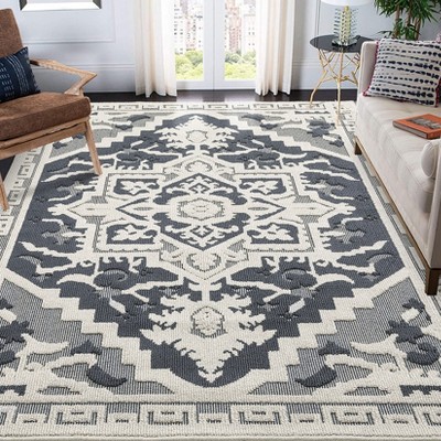 Medallion Floral Front Door Mat, Vintage Textured Rugs, Non Slip Throw Rug, Non-Shedding Kitchen Rug, Home Decor Carpet, Accent Rug