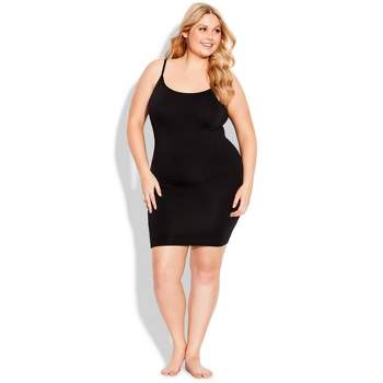 Smart & Sexy Women's Stretchiest Ever Slip Dress Black Hue S/m : Target
