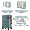 YONWAY 24-Inch HardShell Luggage with Spinner Wheels, Lock, Three-level telescopic handle,2 Packing Cubes, Lightweight Durable, Back to School - 2 of 4