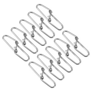 Unique Bargains Stainless Steel Quick Lock Design Fishing Swivels and Snaps 100 Pcs - 1 of 4