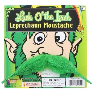 Forum Novelties St. Patrick's Green Costume Leprechaun Moustache - 1 of 1